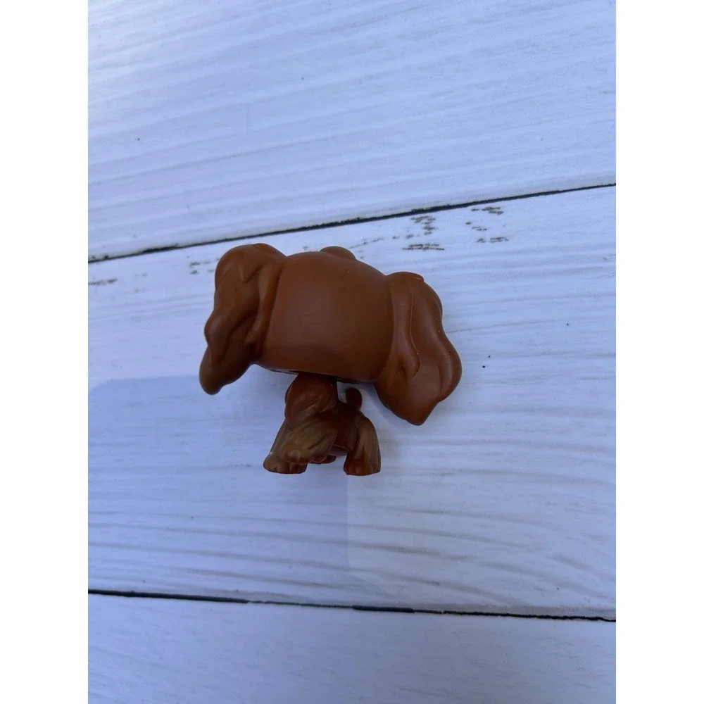 Littlest Pet Shop #252 Spaniel Brown Cocker Dog Green Eyes